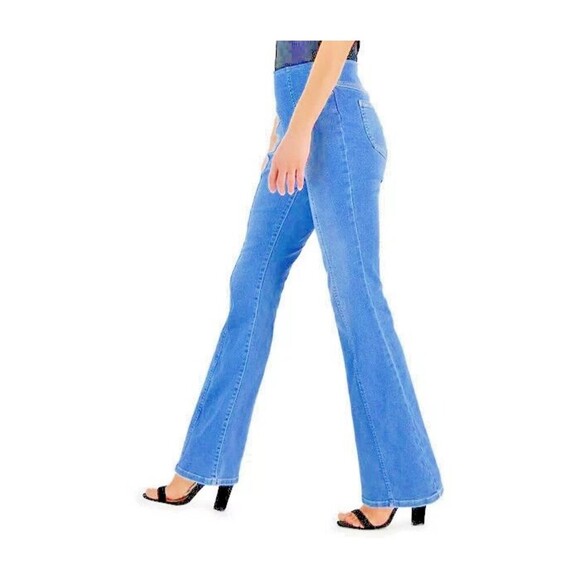 I.N.C. International Concepts Women's High-Rise Pull-On Flare-Leg Jeans Light 4 - Picture 3 of 12
